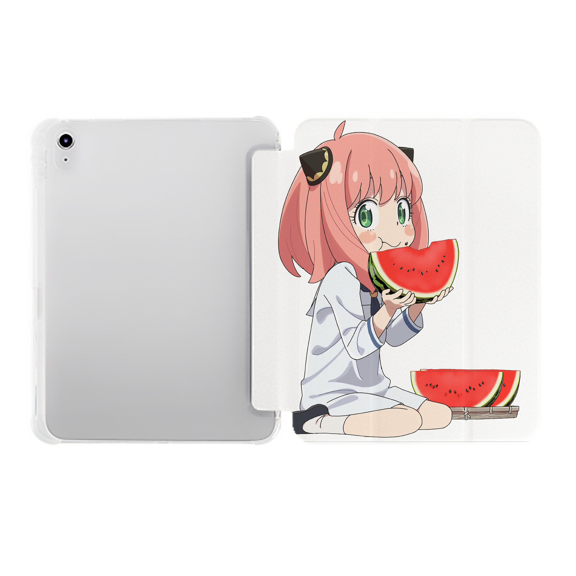 （画像用） SPY×FAMILY间谍家家酒 IPad ケース ペン収納付き 三つ折りスタンド PUレザー×シリコン 対応機種9.5/10.5/10.9インチ